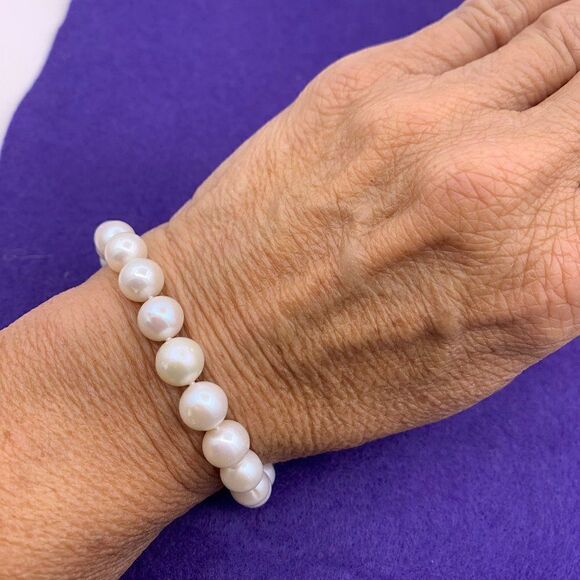 Ring, NWOT, real pearls, 925 sterling silver, 22 K gold, adjustable, statement - Picture 11 of 16